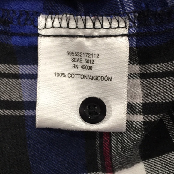 Bongo Blue and Black Flannel top Size small - Picture 9 of 9